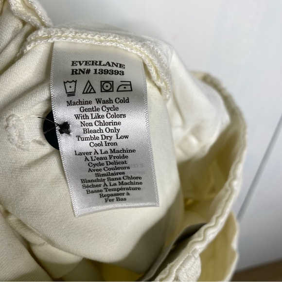 Everlane The Organic Wide Leg Pant size 2 in Bone NWT - Picture 10 of 14